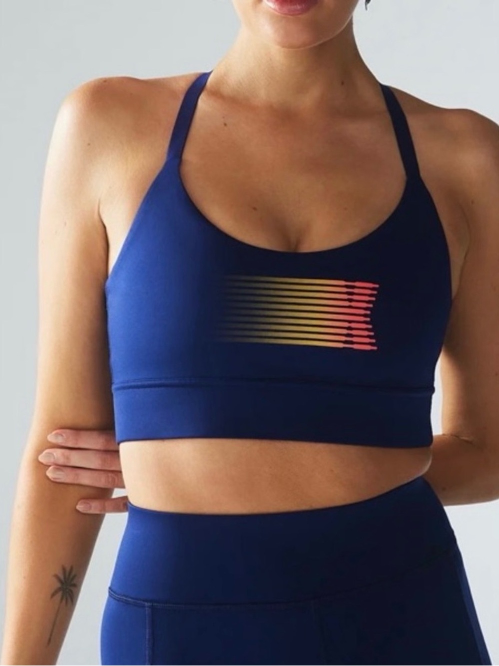 Savage X Fenty Navy Blue Strappy Sports and pants set XS